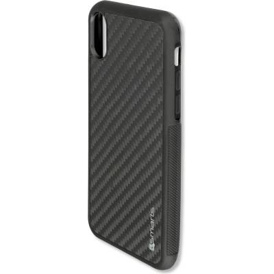 4smarts Clip-On Cover Trendline Carbon - удароустойчив карбонов кейс за iPhone XS, iPhone X (карбон)