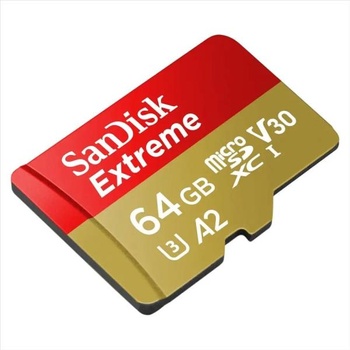 SanDisk Extreme microSDXC 64GB UHS-I/U3/A2/CL10 (SDSQXAH-064G-GN6MA/121585)