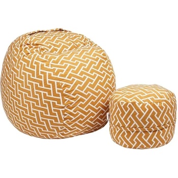 Image 1 of Pufrelax Комплект Барбарон с табуретка за крака 500л. Matusalem, Zippity Orange, Перящ се калъф, Подходящ за деца, Пълнеж с микс от мемори пяна и дунапрен, Гама Premium