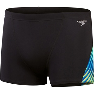 Speedo allover digi v-cut aquashort black/true cobalt s - uk32