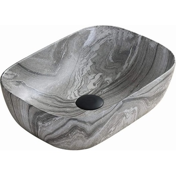 Mexen Rita умивалник върху плот 45 x 32 см, сив камък - 21084593 (21084593)