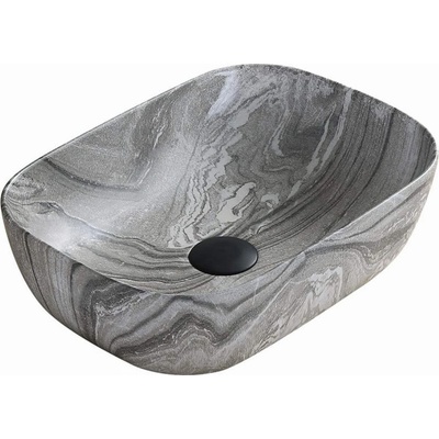 Mexen Rita умивалник върху плот 45 x 32 см, сив камък - 21084593 (21084593)