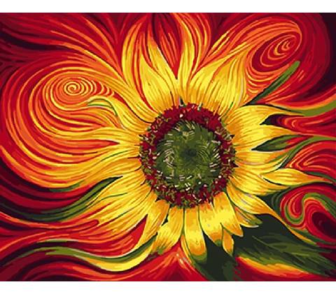 Malování podle čísel Slunečnice
