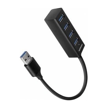 AXAGON USB hub AXAGON HUE-M1AL, 4 x USB 3.2 Gen 1, 1.5 Mbit/s, USB Type A connection, 1.2 m cable, Black, HUE-M1AL