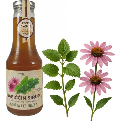 Nature NoTea Babiččin bylinný sirup Meduňka & Echinacea 0,5 l