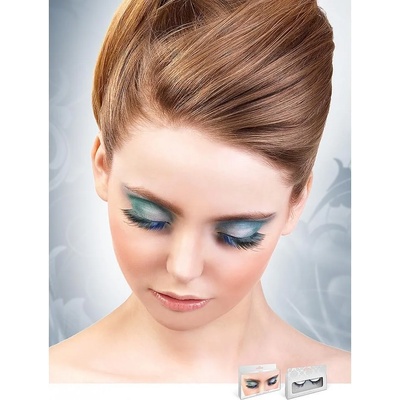 Елегантни мигли със синьо крайче