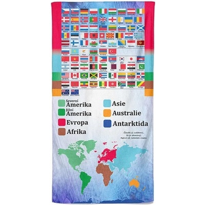 Impar osuška Nejdůležitější vlajky 70 x 140 cm