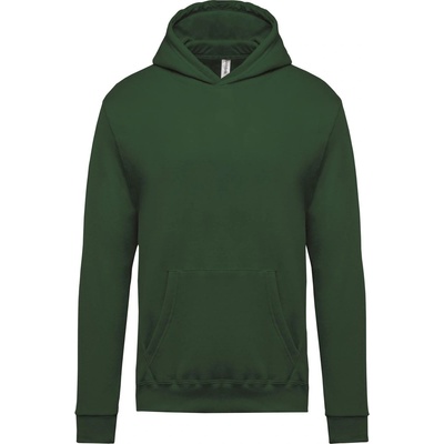 Kariban K477 / Детски суичър с качулка - горско зелено 122-128 (20K477074w1)