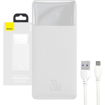 Image 1 of Baseus Преносима батерия Baseus Bipow 30000mAh, 2xUSB, USB-C, Micro-USB, 20W, Бяла (PPBD050402)
