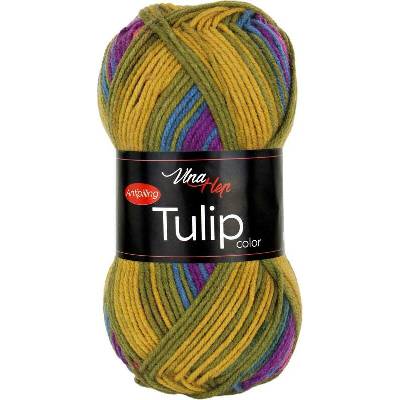 Vlna - Hep Tulip color 5211 variace okrové, fialové, petrolejové, růžové