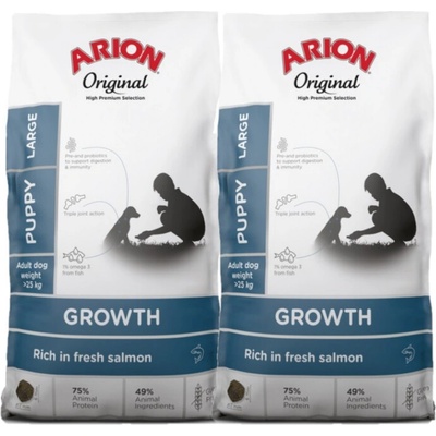 Arion Original Growth Salmon Puppy Large Breeds 2 x 12 kg