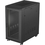 Lanberg Комуникационен шкаф Lanberg Rack Cabinet 19" Free-Standing 22U/600X1000 (FlAT Pack) With Mesh Door Black (FF01-6022-23B)