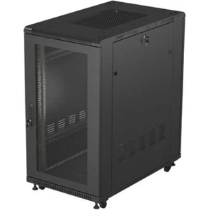 Lanberg Комуникационен шкаф Lanberg Rack Cabinet 19" Free-Standing 22U/600X1000 (FlAT Pack) With Mesh Door Black (FF01-6022-23B)
