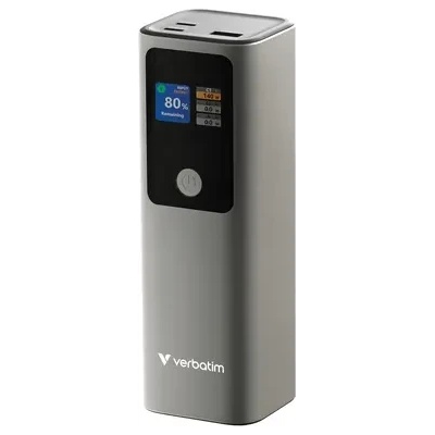 Verbatim Външна батерия, Verbatim Charge 'n' Go Power Bank 27000mAh 183W Grey (32269)