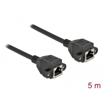 Delock 87012 5m Cat6A S/FTP заключващ се RJ45 женски - заключващ се RJ45 женски удължителен кабел (87012)