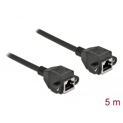 Delock 87012 5m Cat6A S/FTP заключващ се RJ45 женски - заключващ се RJ45 женски удължителен кабел (87012)