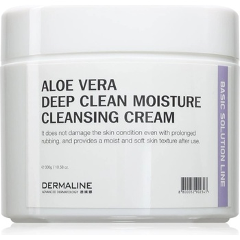 Dermaline Basic Solution Line Aloe Vera Deep Clean Moisture Cleansing Cream дълбокопочистващ крем с алое вера за чувствителна кожа на лицето 300ml