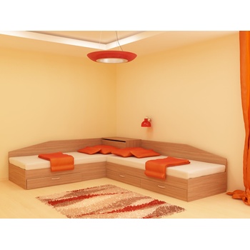 Image 1 of DST Ъглови легла с чекмеджета и матраци-dst 82/190, дъб амбер