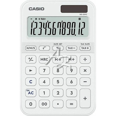 Casio kalkulátor MS 20 YC WE Bílá