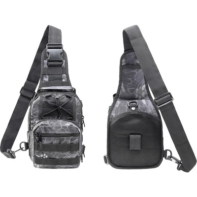 WARAGOD Soldat Assault S чанта тип кръстосано тяло, змийско сиво-черно (WAR000507)