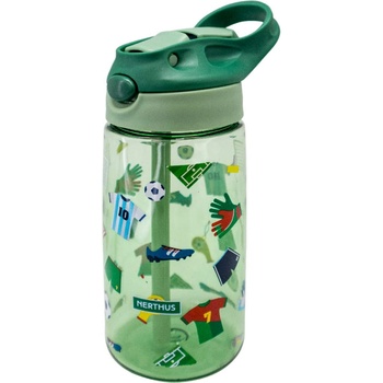 Nerthus 450 мл детска бутилка от тритан с дръжка Nerthus с декор Футбол