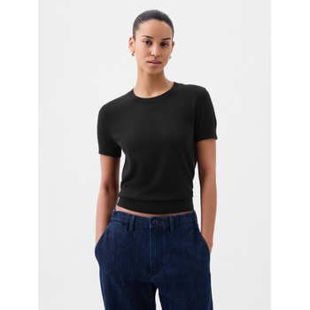 Image 1 of GAP Къс crop пуловер CashSoft GAP GAP | Cheren | ЖЕНИ | XXS