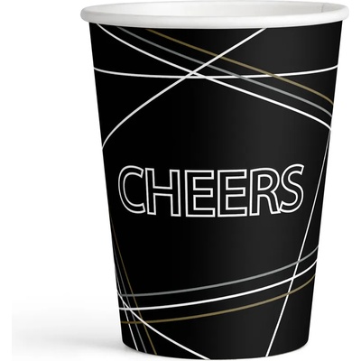 Amscan Чаши - Cheers черни 8 бр. 250 мл