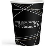 Amscan Чаши - Cheers черни 8 бр. 250 мл