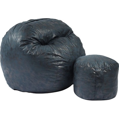 PUFRELAX Комплект, Барбарон с табуретка за крака, 500л. Matusalem - Before Dawn, Перящ се калъф, Подходящ за деца, Пълнеж с микс от мемори пяна и дунапрен, Гама Premium, 8425 (PUF-M-MO-PT-BED)