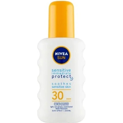 Nivea Sun Sensitive Immediate Protect+ SPF30 opalovací spray 200 ml