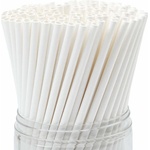 Horecano BARWARE-Хартиени сламки в опаковка 50бр Ø0.6х26.5cm БЕЛИ (HC-93982) 194632 (0193982)