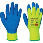 Portwest cold grip a145 / Зимни латексови ръкавици - жълто/синьо xl (a145y4rxl)