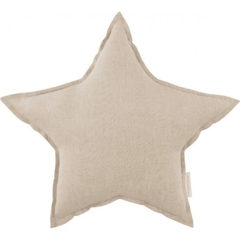Cotton and Sweets Ľanový vankúš hviezda prírodná 50cm