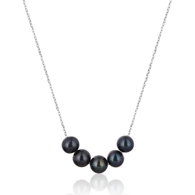 JwL Luxury Pearls Elegantný strieborný náhrdelník s pravými riečnymi perlami JL0783