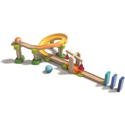 HABA Kullerbu Дървена топкова писта със звънчета и домино
