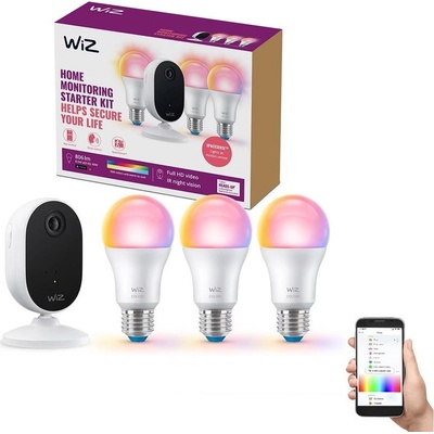 Philips WiZ 8720169075016 LED startovací sada Self Monitoring 8,5W E27 806 lm 2200-6500+RGBK