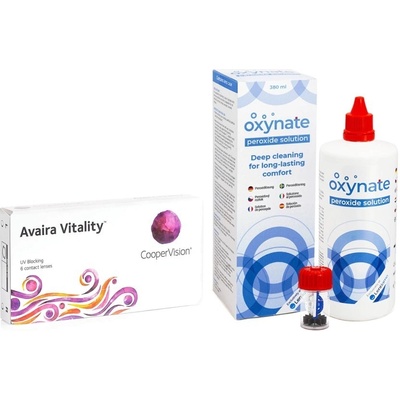 Cooper Vision Avaira Vitality 6 čoček + Oxynate Peroxide 380 ml s pouzdrem