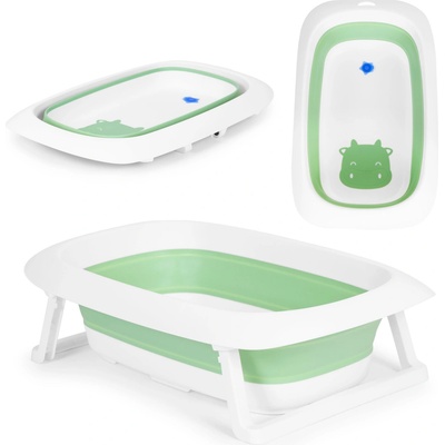 EcoToys Dětská vanička skládací vanička s odtokem 81 cm Kraví zelená
