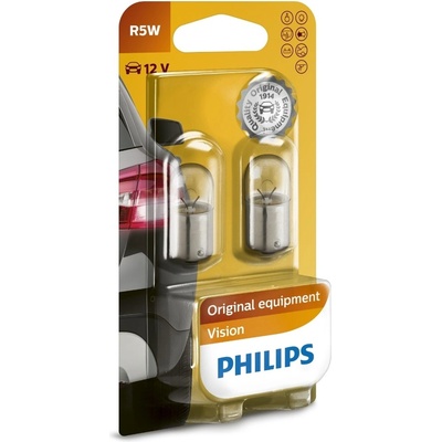 Philips Автомобилни крушки Philips - 12V, R5W, BA15s, 2 броя (05546030)