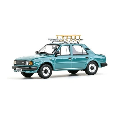 Abrex Škoda 120L 1984 se zahrádkou Tyrkysová Světlá 1:43