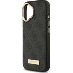 CG Mobile iPhone 17 GUESS 4G LOGO PLATE MAGSAFE силиконов калъф за телефон, удароустойчив, MagSafe, ЧЕРЕН GUHMP17SU4GPRK (GUHMP17SU4GPRK)