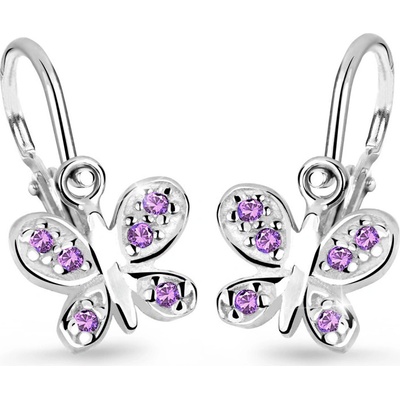 Cutie Jewellery dětské z bílého zlata C2748B fialová