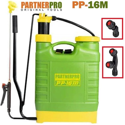 Пръскачка ръчна, градинска, PARTNER Pro PP-16M, 16 л, 3 bar, 3 дюзи, телескопична дръжка (ET13679)