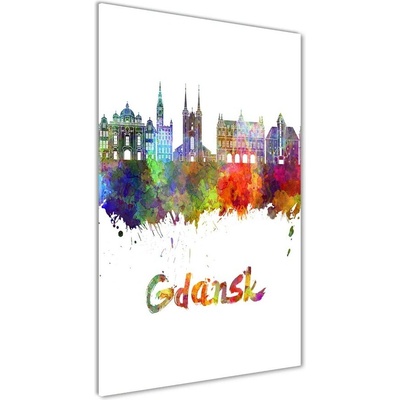 Vertikálny fotoobraz na skle Farebný Gdansk 50x100 cm