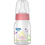 Wee Baby Стъклено шише Wee Baby Classic, 125 ml, розово (877) - baby