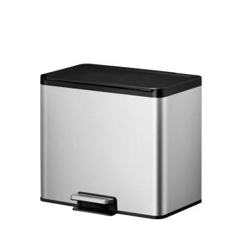 EKO-Europe EKO Кош за разделно събиране на отпадъци с педал ESSENTIAL II - матиран - 3 х 9 л (EKO 822827 - Matt s/s)