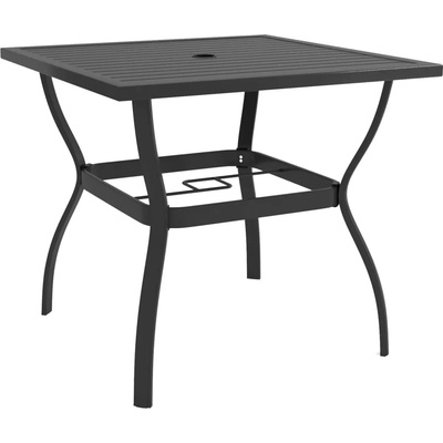 vidaXL Градинска маса, антрацит, 81, 5x81, 5x72 см, стомана (312168)