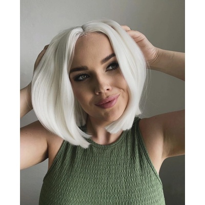 Pastelovo biela mikádo parochňa Ariana so sieťkou