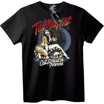NOONEBRAND Тениска Ted Nugent Треска от котка - S, Black