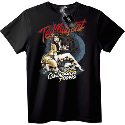 NOONEBRAND Тениска Ted Nugent Треска от котка - S, Black